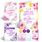 6 Pack Foiled 5x7in Mothers Day Cards Pack with Envelopes and Stickers, 3 Floral Designs Mother's Day Cards Pack with Printed Message Inside